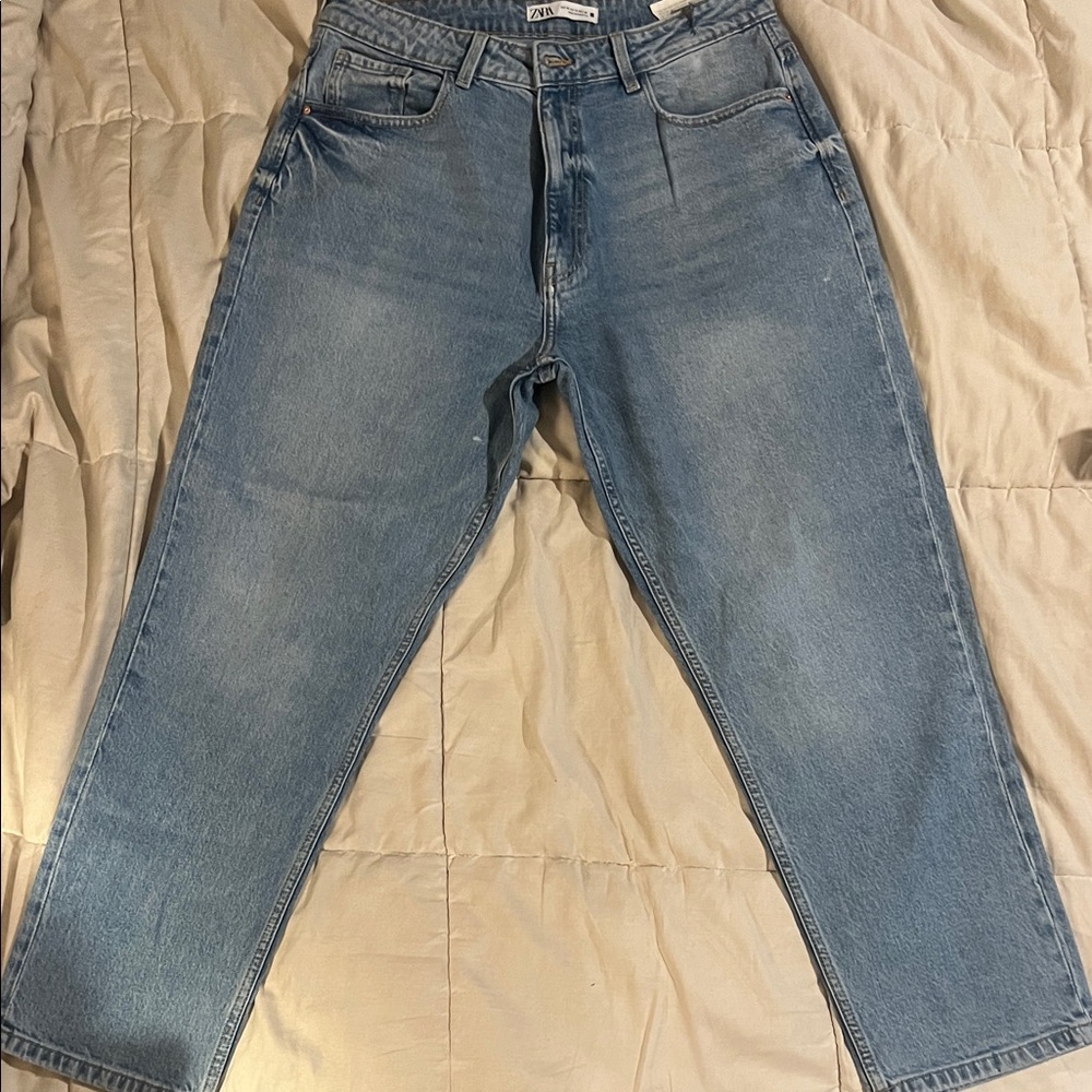 Zara Light Blue Boyfriend Jeans